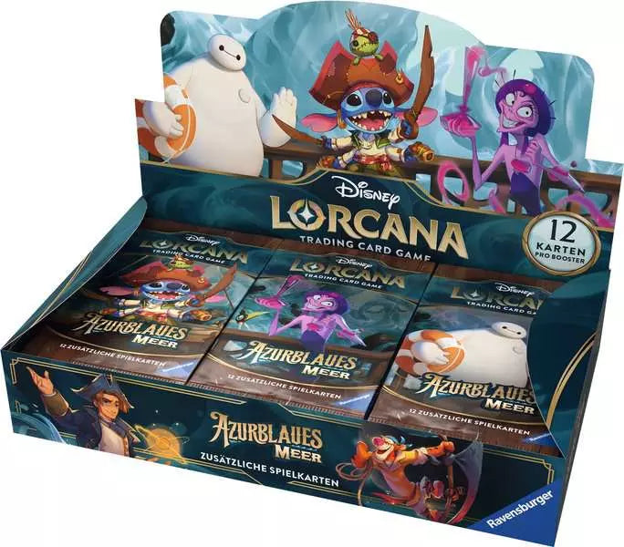 Disney Lorcana: Azurblaues Meer - Display mit 24 Booster Packs (Deutsch)