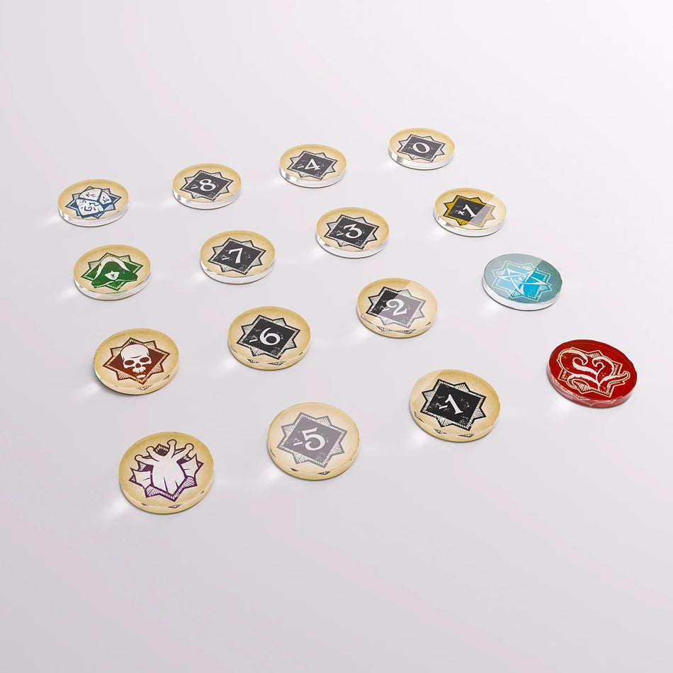 Arkham Horror: Chaos Tokens + Token Bag