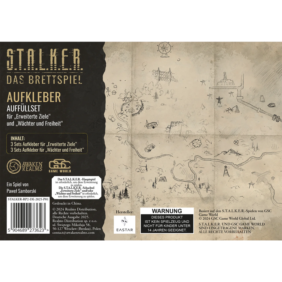 STALKER: Das Brettspiel – Karten und Aufkleber Auffüllset #2